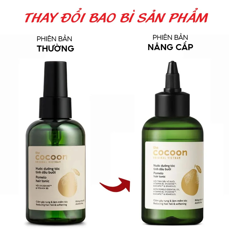 Nước dưỡng tóc tinh dầu bưởi CoCoon phiên bản nâng cấp 140ml