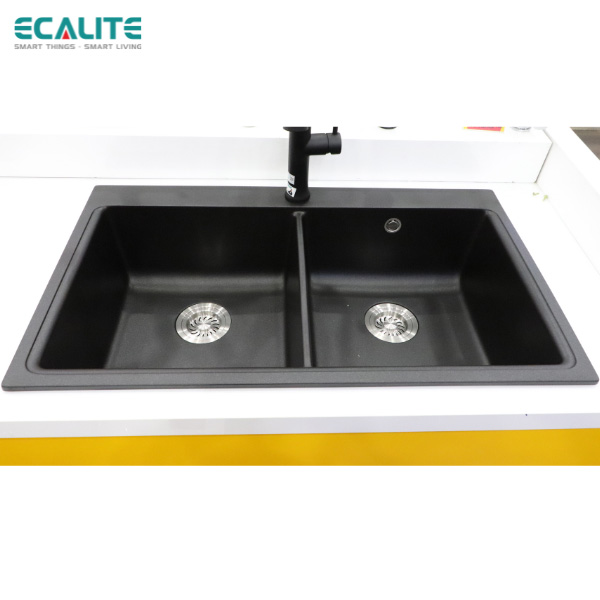 Chậu rửa đá đôi Granite 2A-Series Ecalite EGS-6006.8651B - Hàng Chính Hãng