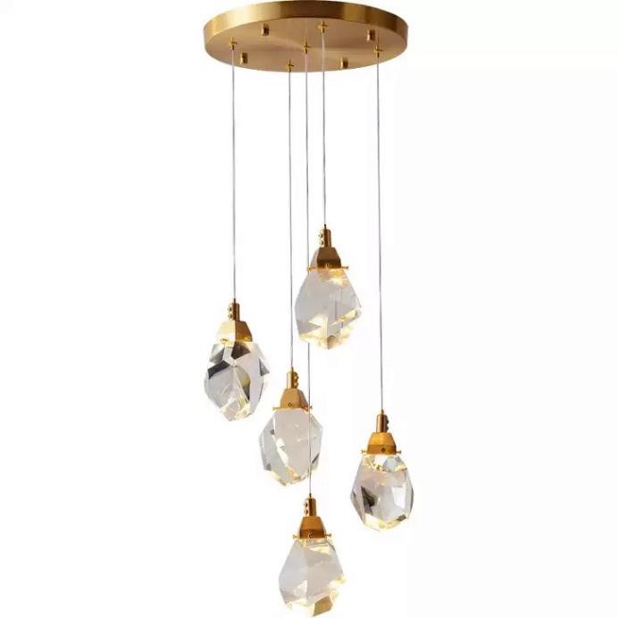 Đèn thả phale giọt nước cho phòng khách, thông tầng, lối bậc thang HTK 027 DT