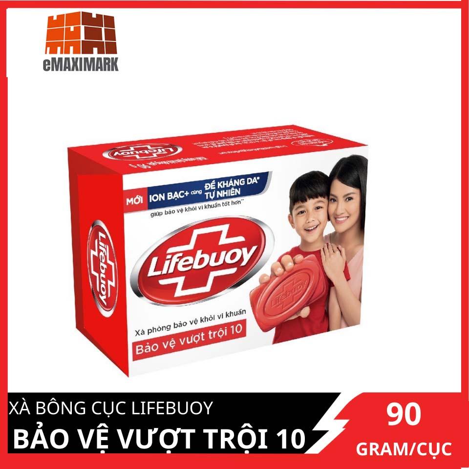 Xà bông cục Lifebuoy Bảo vệ vượt trội 10 (Đỏ) 90g