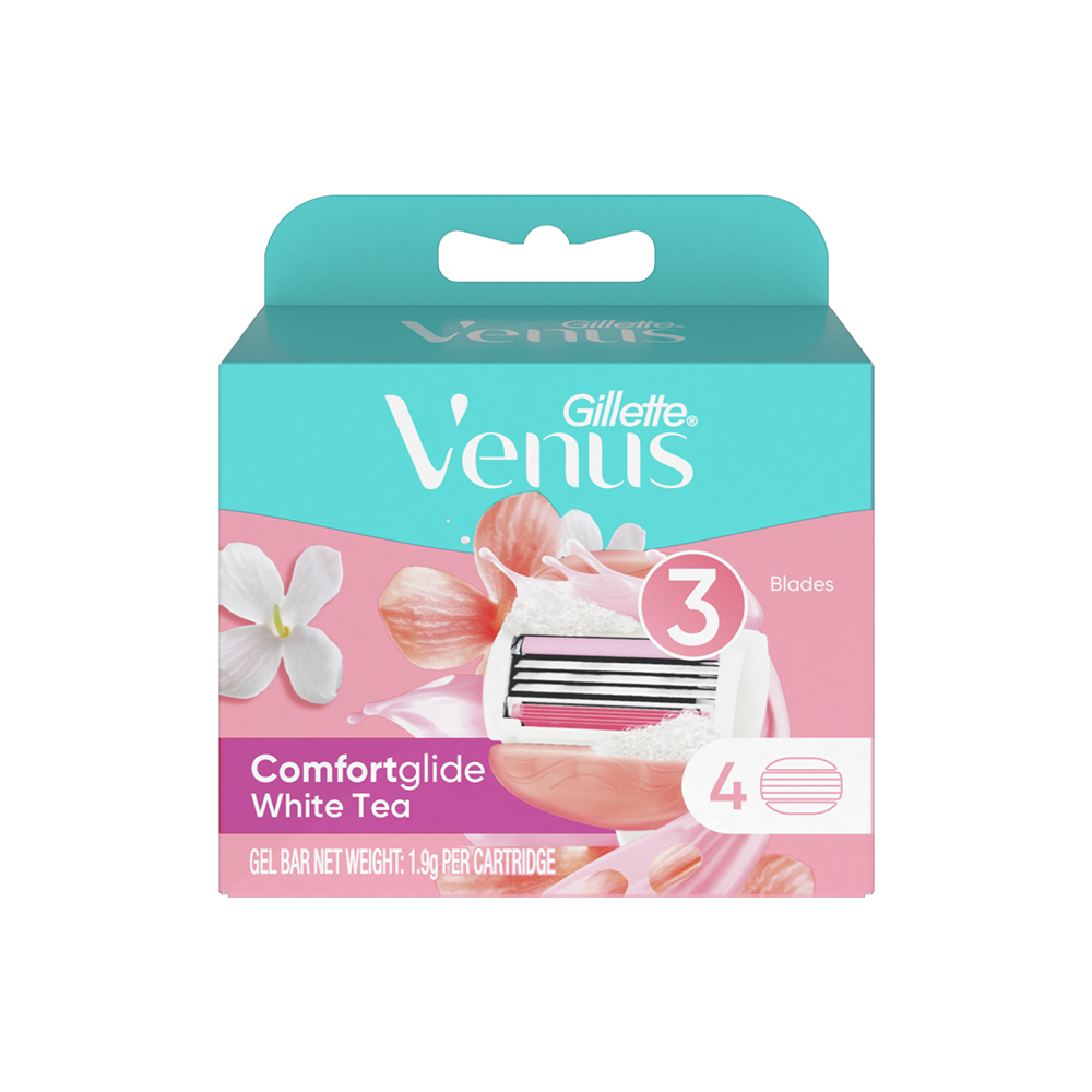 Lưỡi Dao Cạo Cho Phụ Nữ GILLETTE VENUS Hương Hoa Trà Trắng (Hộp 4 Chiếc)