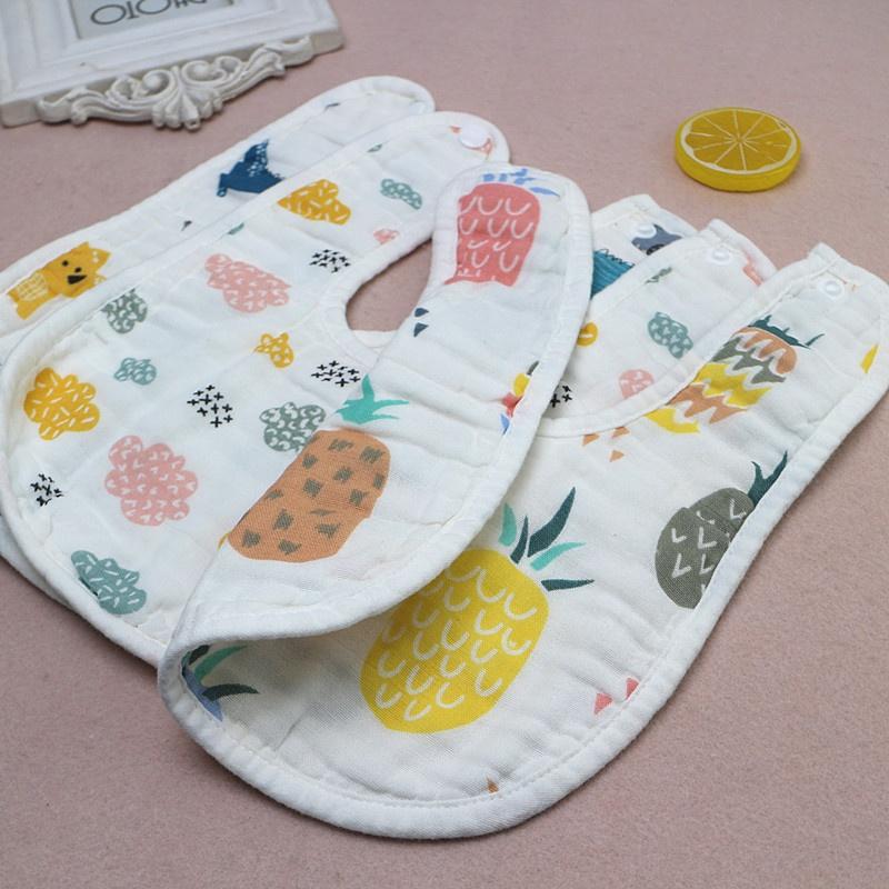 Yếm ăn dặm chữ U cotton 8 lớp