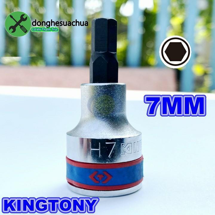 Tuýp lục giác 7mm Kingtony 402507 loại 1/2 dài 60mm