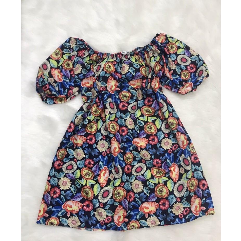Đầm hoa lụa babydoll cúp ngực siêu yêu