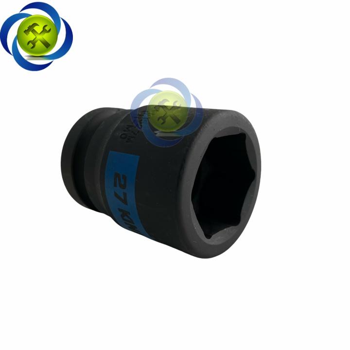 Tuýp 27mm 3/4 Kingtony 651527M loại ngắn 6 cạnh màu đen