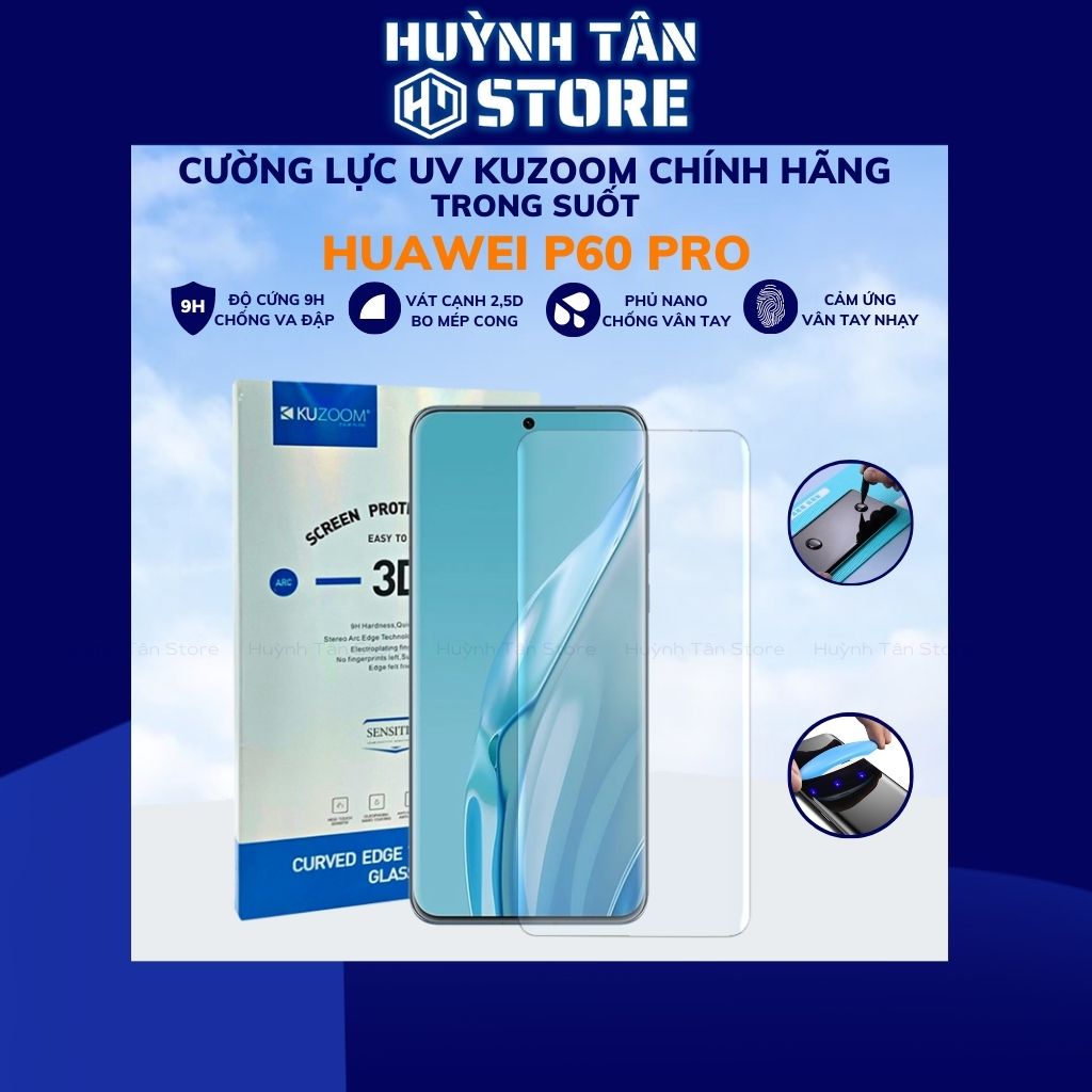 Cường lực p60 pro UV trong suốt keo lỏng kuzoom chống va đập vân tay nhạy phụ kiện điện thoại huỳnh tân store