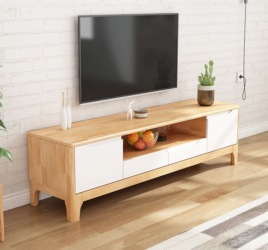 Kệ tivi đa năng bằng gỗ sồi tự nhiên
