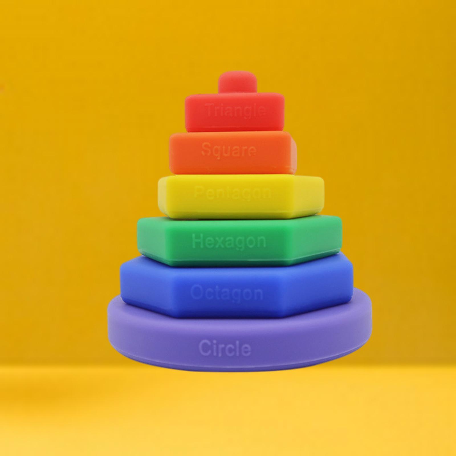 Rainbow Teething Stacking Learning Game Teether 6+ Months