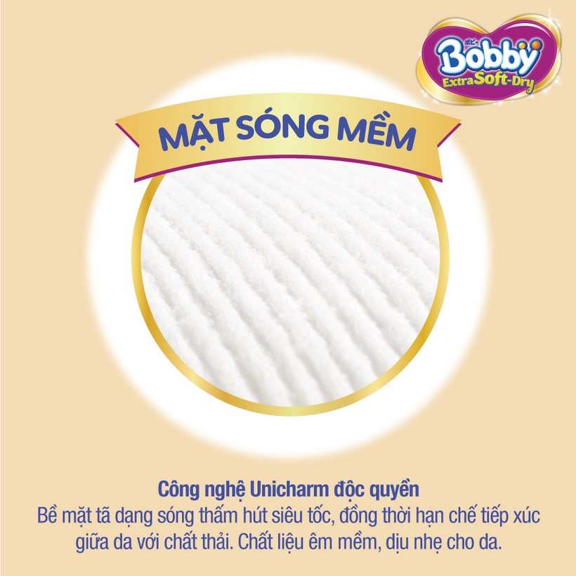 Tã dán cao cấp  Bobby Extra Soft Dry