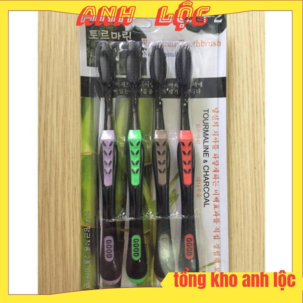 combo 10 sét 4 bàn chải than hoạt tính 2 + 2