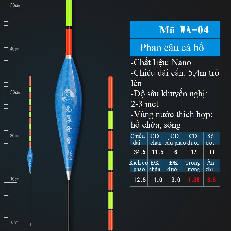 Phao Câu Đài Nano Tăm To WA Siêu Nhạy Truyền Tin Nhanh Chính Xác PC3