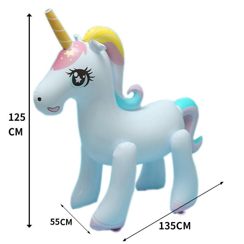 Unicorn Đồ chơi phun nước bơm hơi Đồ chơi bơi Phao bơi Phao bơi trên mặt nước Đồ chơi trẻ em Nước