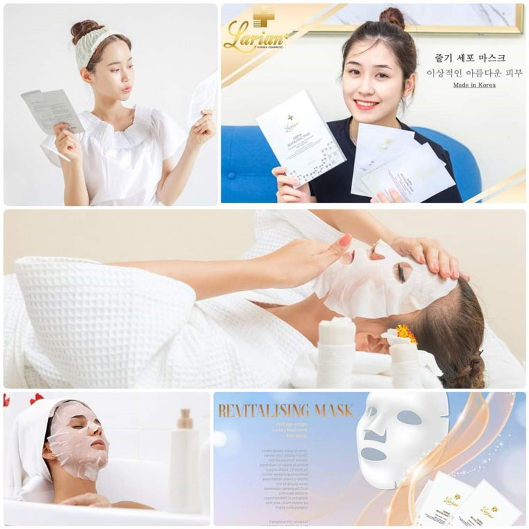 Mặt nạ dưỡng da chiết xuất tế bào gốc Hàn Quốc Larian Derma Revitalising Mask