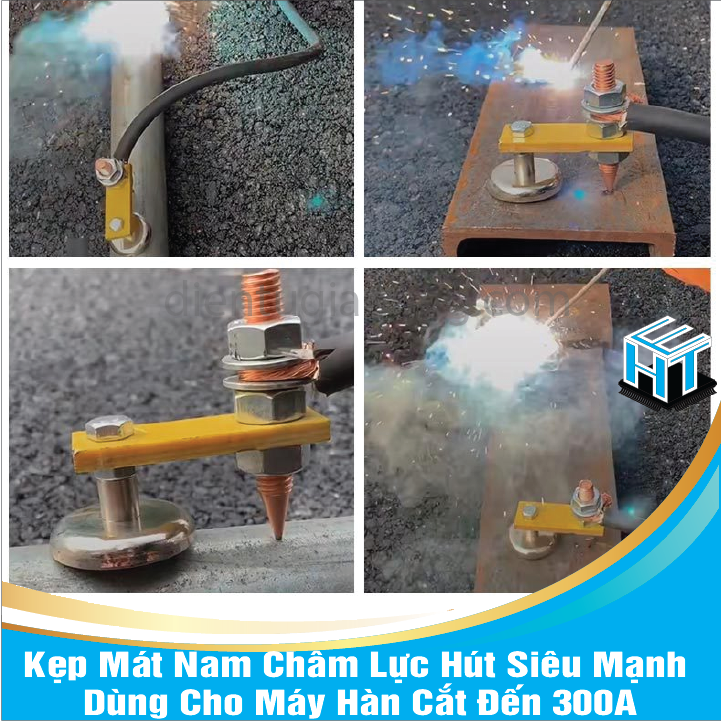 Kẹp Mát Nam Châm Lực Hút Siêu Mạnh Dùng Cho Máy Hàn Cắt Đến 300A