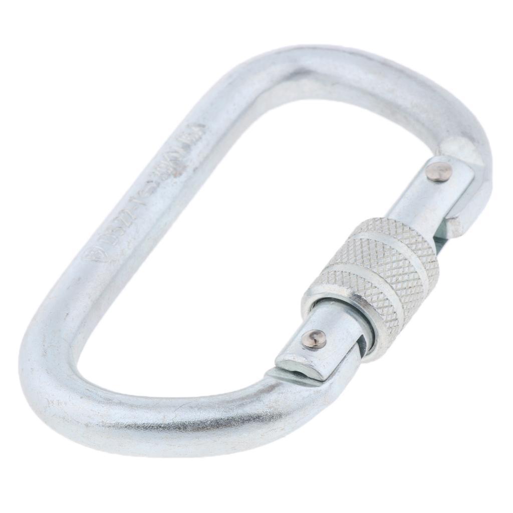 5x Heavy Duty Screw Locking Carabiner Climbing Anchor Arborist Roofing 30KN