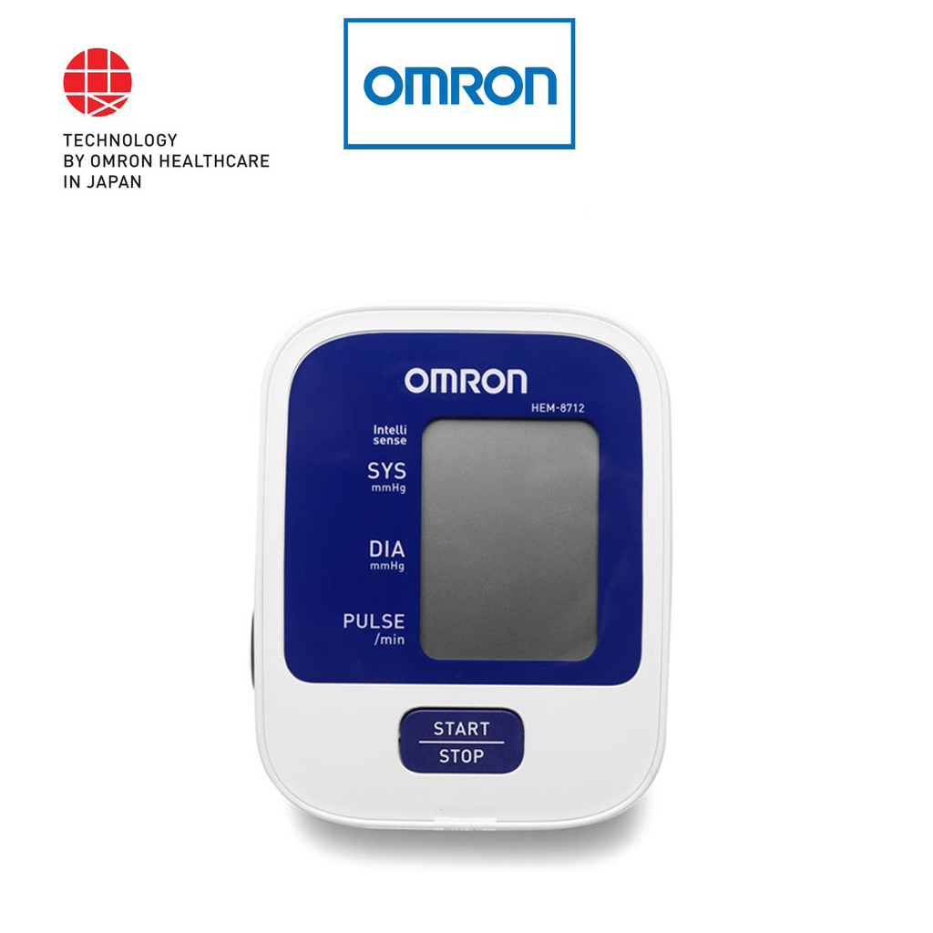 Máy đo huyết áp bắp tay Omron Hem 8712 + Tặng Kèm Bộ Đổi Nguồn Adapter Omron | Thương Hiệu Nhật Bản - Công Nghệ Intellisense Tự Động