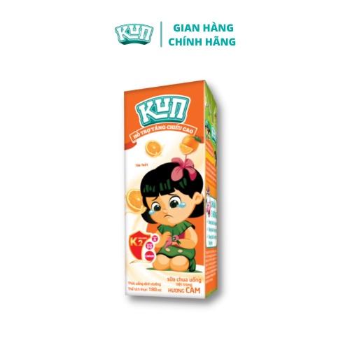 Kun sữa chua uống hương cam thùng 48 hộp x 180ml