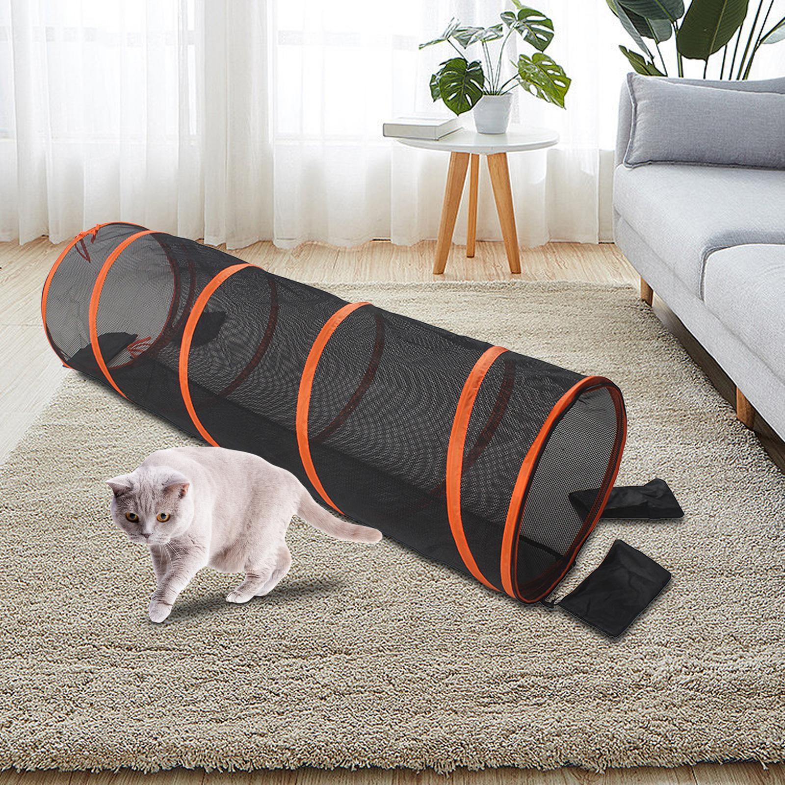 Cat Tunnel Collapsible Tube Hiding Cat Runway for Small Animals Kitten Puppy