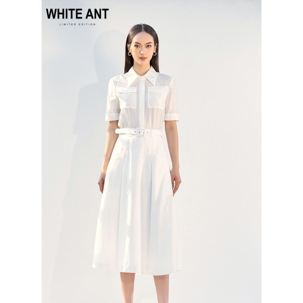 Áo Sơ Mi Nữ Ngắn Tay WHITE ANT MIRA CASE BAG SHIRT Thiết Kế Túi Ốp Thanh Lịch, Trẻ Trung 170300154