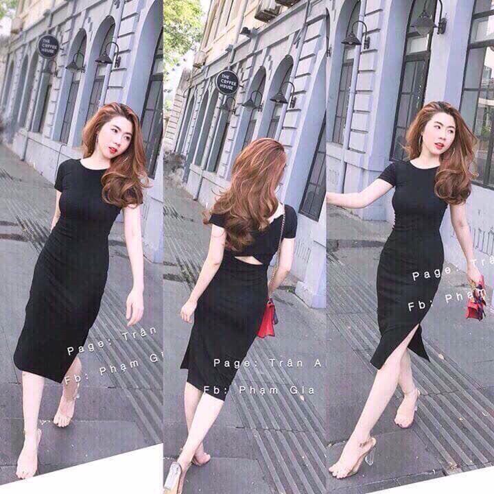 Đầm body tôn dáng hở lưng sexy