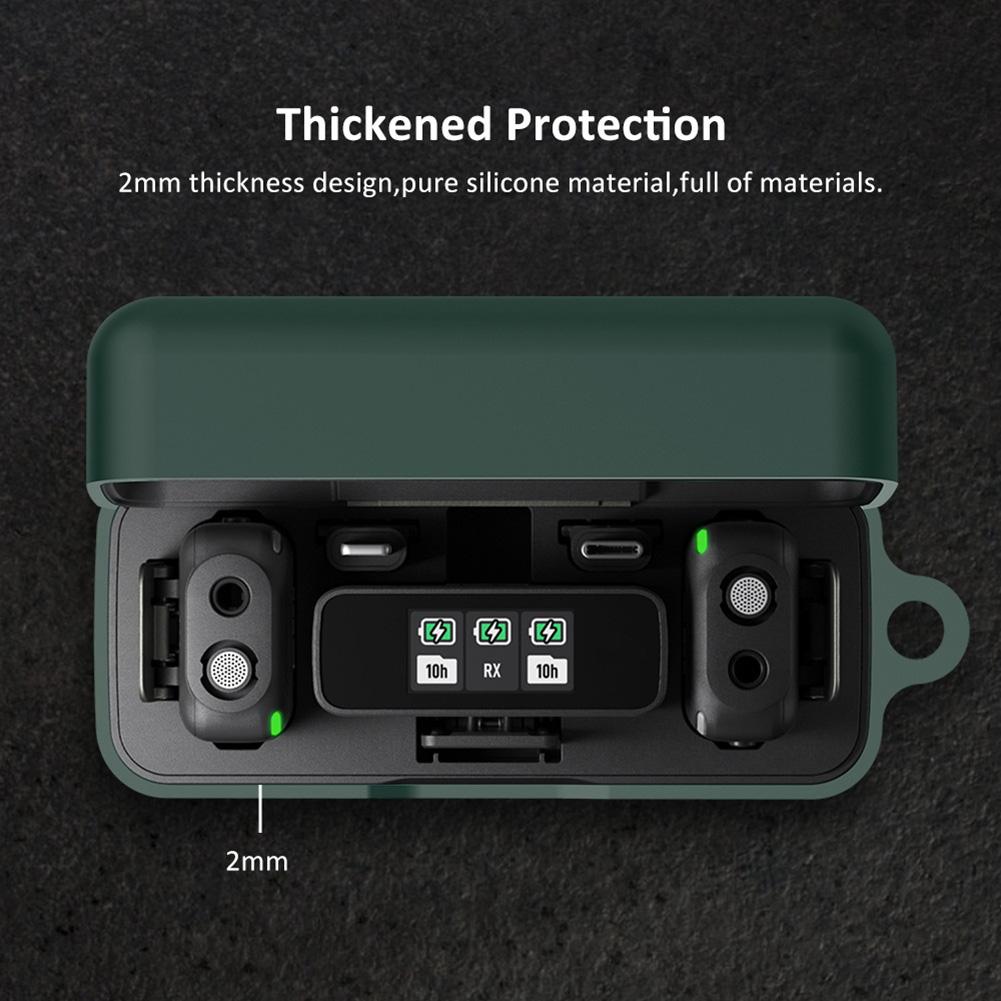 DJI mic micro không dây micrô bảo vệ micr sạc hộp silicon có móc cho dji hành động 2 phụ kiện máy quay video