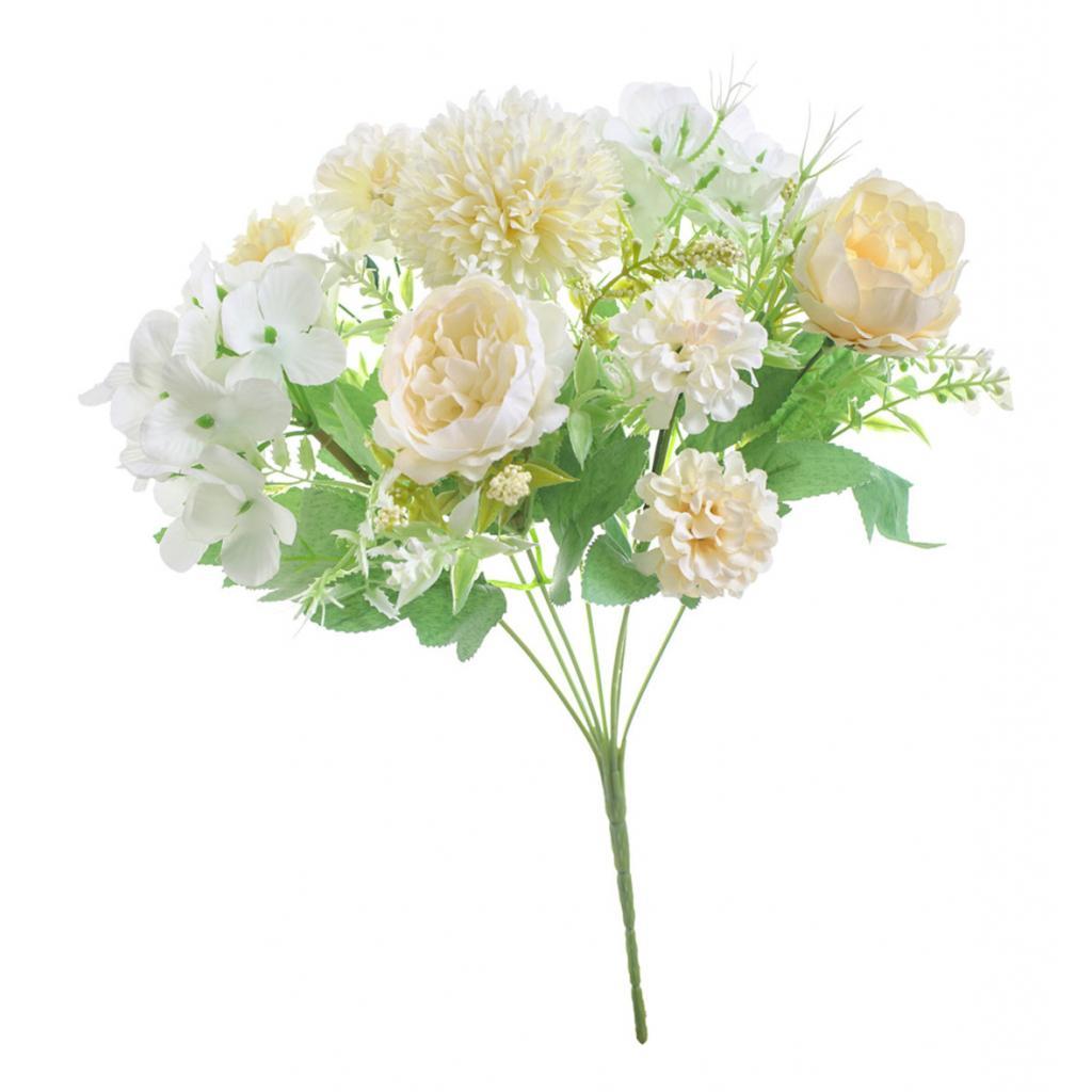 3x 7 Head Artificial Peony Flower Bouquet for Garden Wedding Decoration