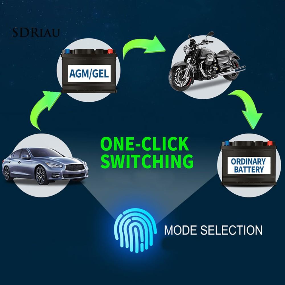 Bộ Sạc Pin Dự Phòng Lcd 8a Chuyên Dụng Cho Xe Hơi / Xe Máy