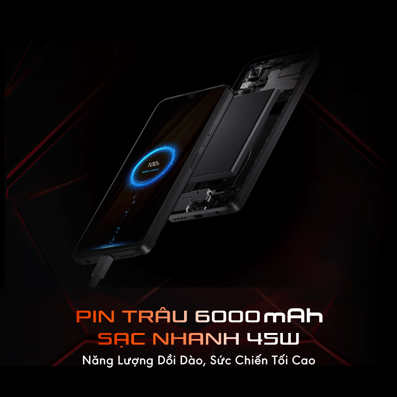 Điện thoại Gaming Tecno POVA 4 PRO 8GB/128GB - Media Tek G99 | 6000 mAh | Sạc nhanh 45W - Hàng Chính Hãng