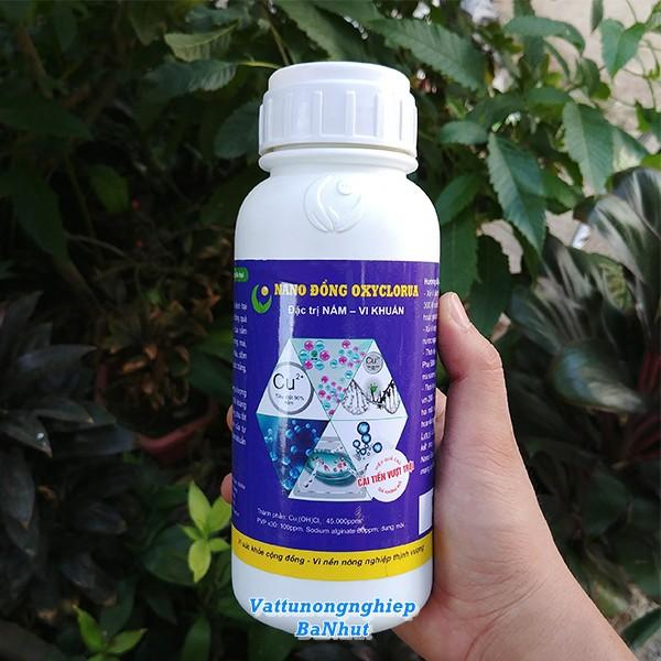 NANO ĐỒNG OXYCLORUA 500ML - Đặc Trừ Nấm Bệnh, Vi Khuẩn Cây Trồng, Dừng Bệnh Nhanh Chóng