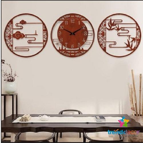 Đồng Hồ Gỗ Decor Đồng Hồ Treo Tường Phong Cách Truyền Thống Trang Trí Nhà Cửa Nội Thất