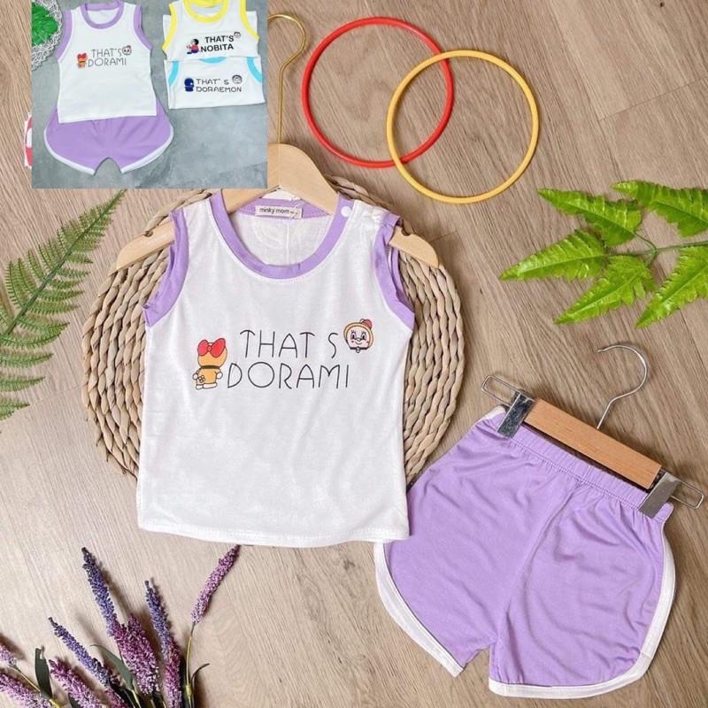 Bộ thun ba lỗ chất mềm mịn co giãn cho bé iu từ 7-20kg