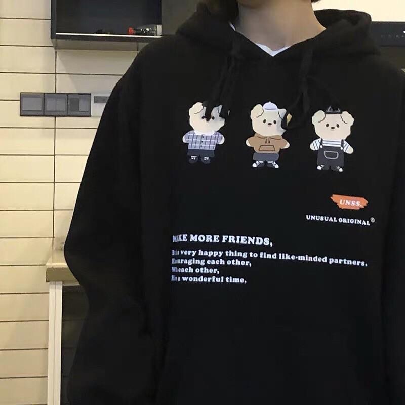 Hàng Siêu CấpNỉ Hoodie in gấu kute hàng chất dày