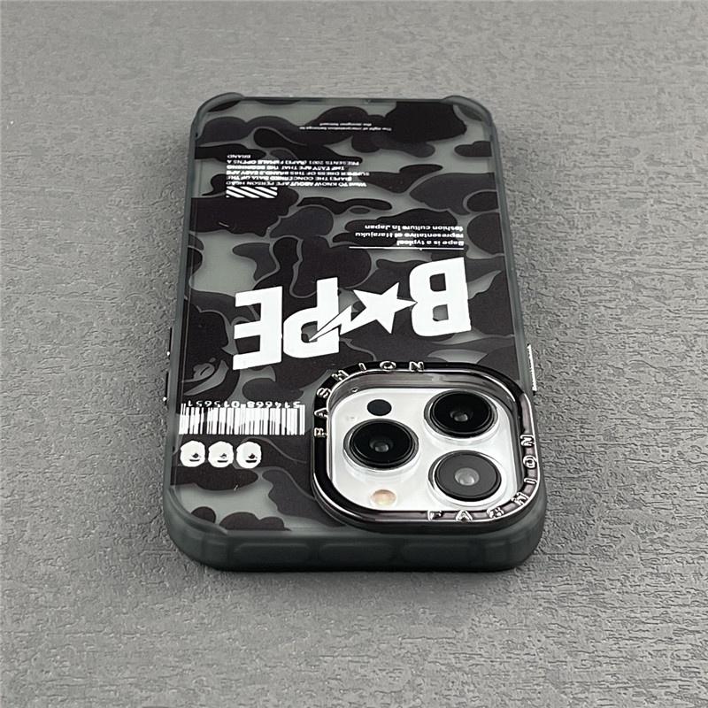 Ốp Lưng BAPE Silicon Cho Iphone 14 Pro Max / 13 Pro Max / 12 Pro Max Bảo Vệ Camera , Chống Bám Vân Tay