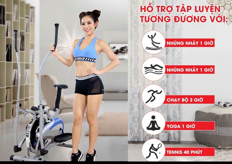 Xe Đạp Tập Thể Dục Toàn Thân iBike 4000 - Bánh đà 14 kg có kháng lực tăng giảm nặng nhẹ. Có đồng hồ đo nhịp tim.