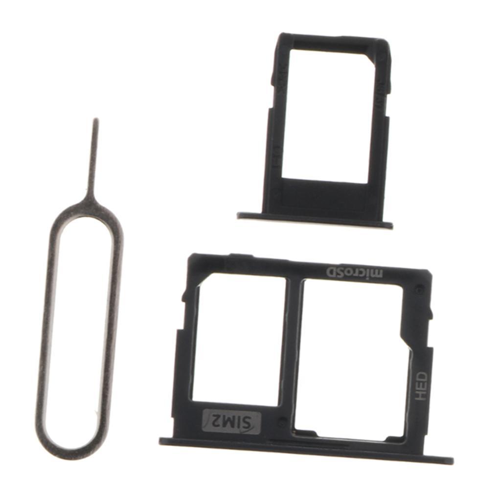 Sim Card Tray Holder Micro SD Slot Replacement For Samsung Galaxy J530 Black