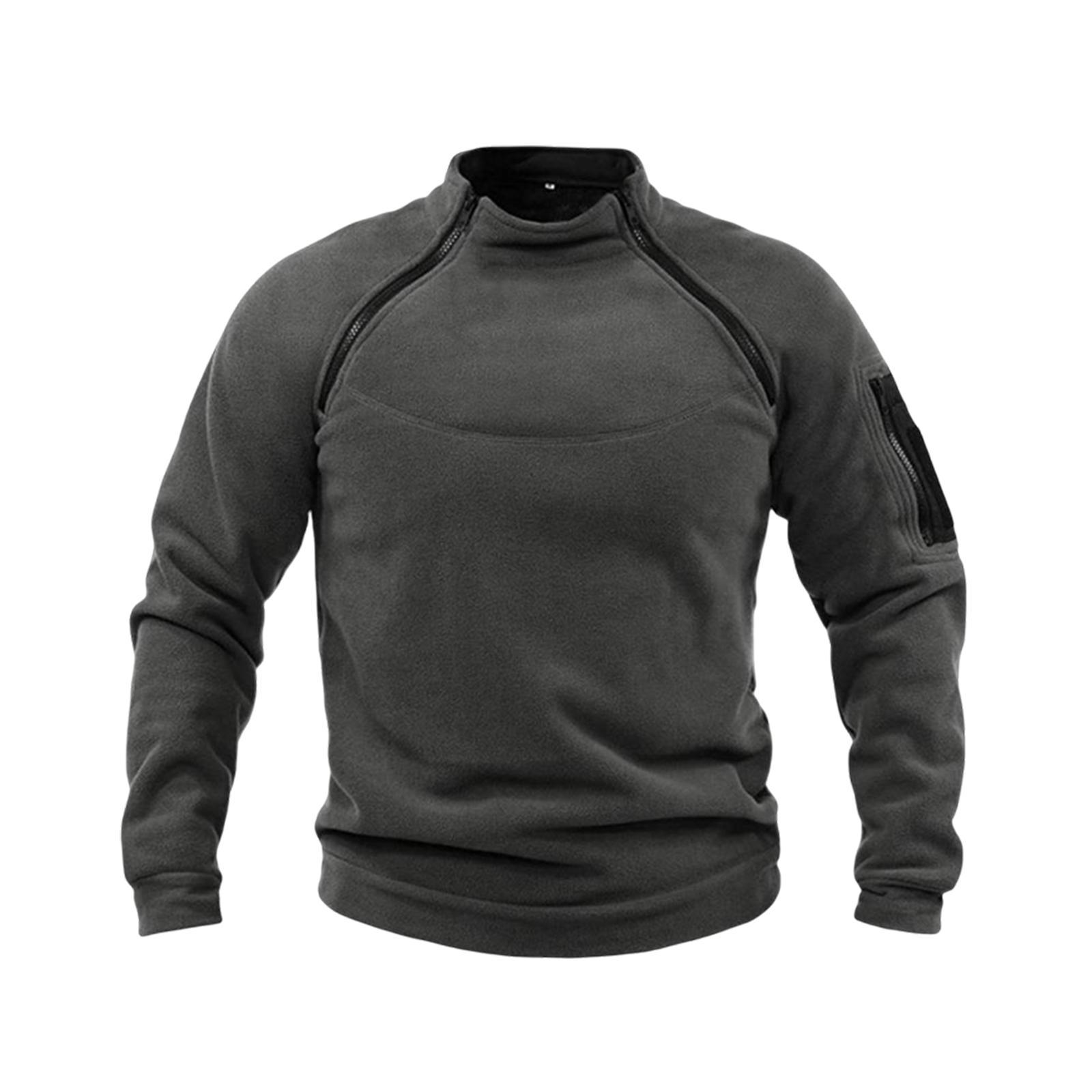 Men Jacket Zipper Pullover Sweatshirt Clothes Thermal Fashion for Fishing