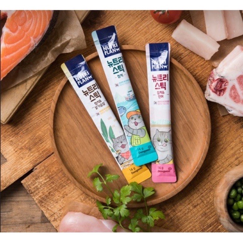 Súp Thưởng Nutri Plan Stick Dành Cho Mèo Trưởng Thành Làm Từ Cá Ngừ Thượng Hạng Nhập Khẩu Hàn Quốc 14g