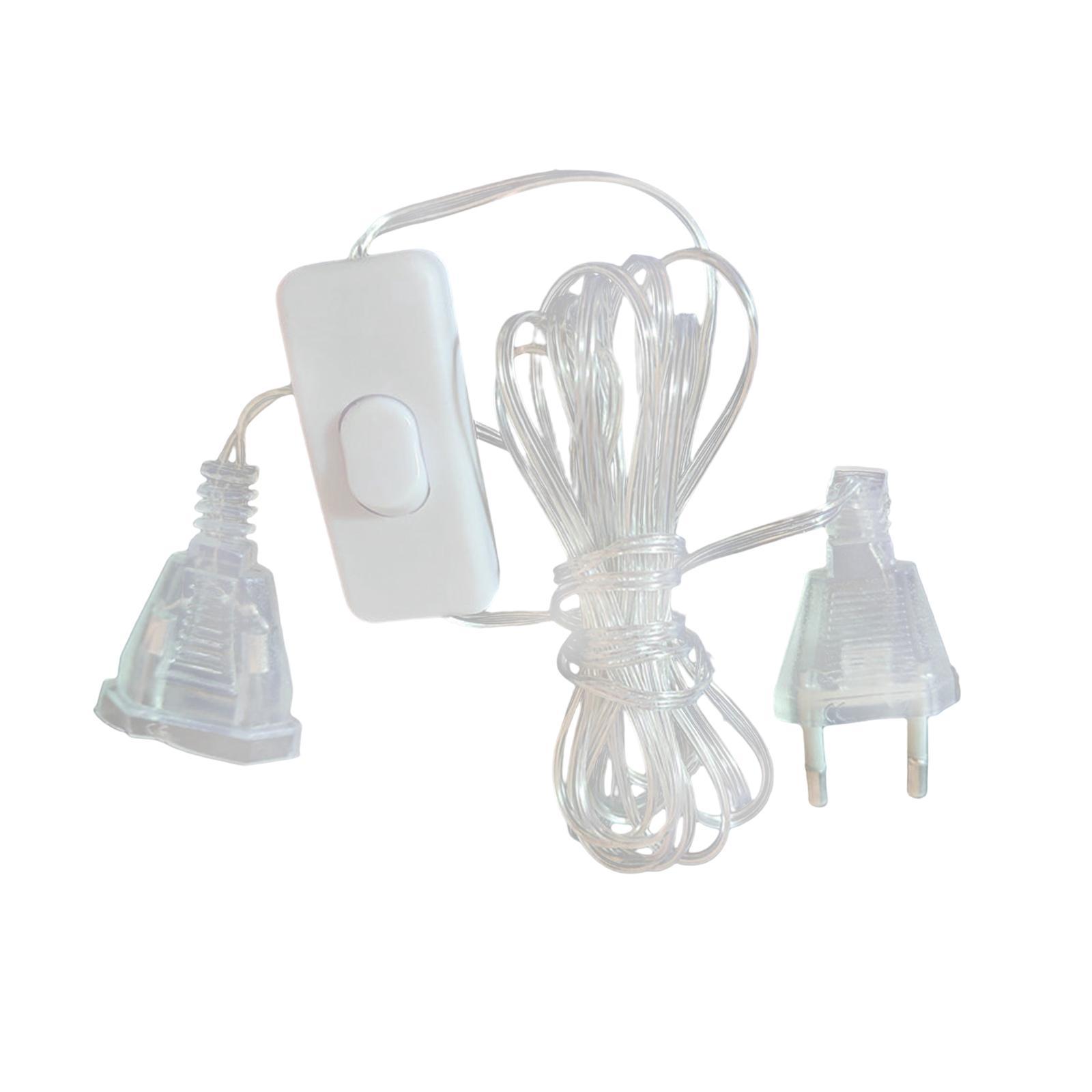 LED Light Power Extension Cord Extension Cable Plug Connector for Holiday