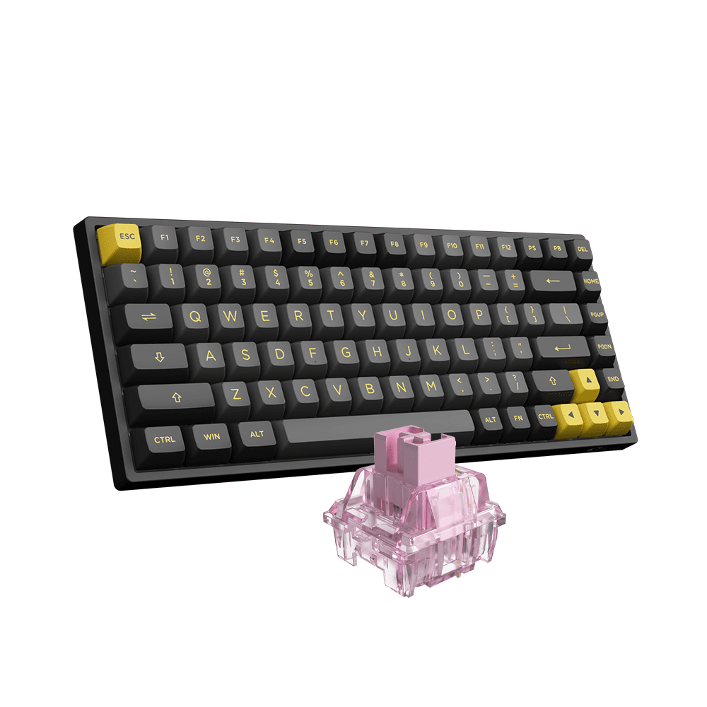 Bàn phím cơ không dây AKKO 3084B Plus Black Gold _Mới, Hàng chính hãng