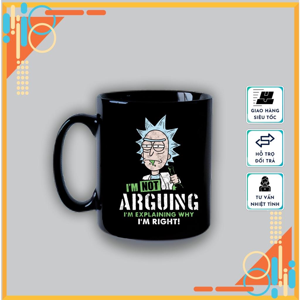 Cốc sứ in hình Rick and Morty hoạt hình vui nhộn, cốc sứ tráng men dùng làm quà tặng, uống nước hàng ngày