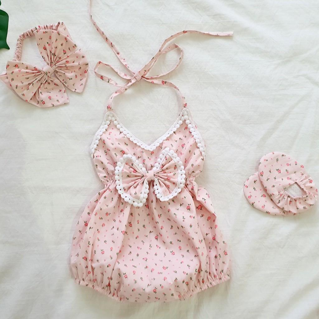 Body yếm hồng cho bé gái từ 3-13kg