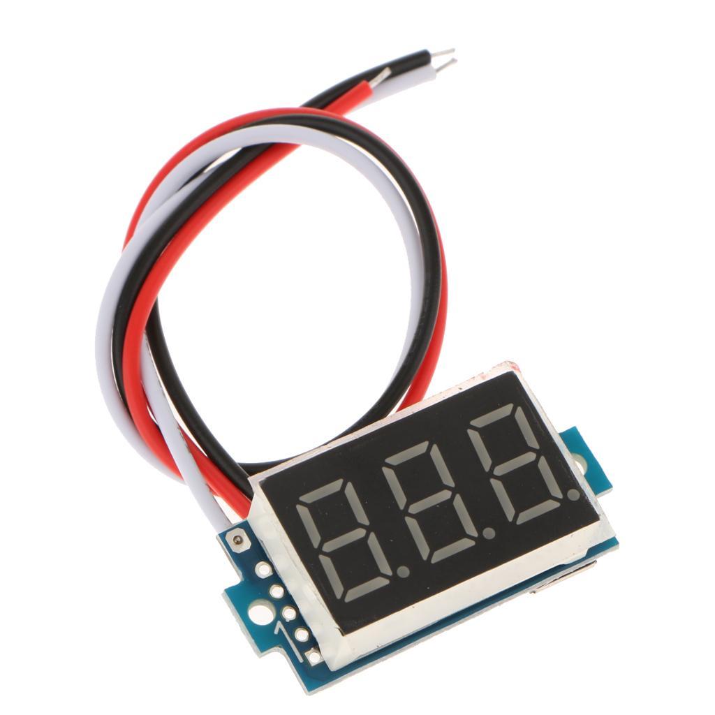 3 Wire DC3.5-30V Digital Volt Meter Car Motor 0.36'' LED