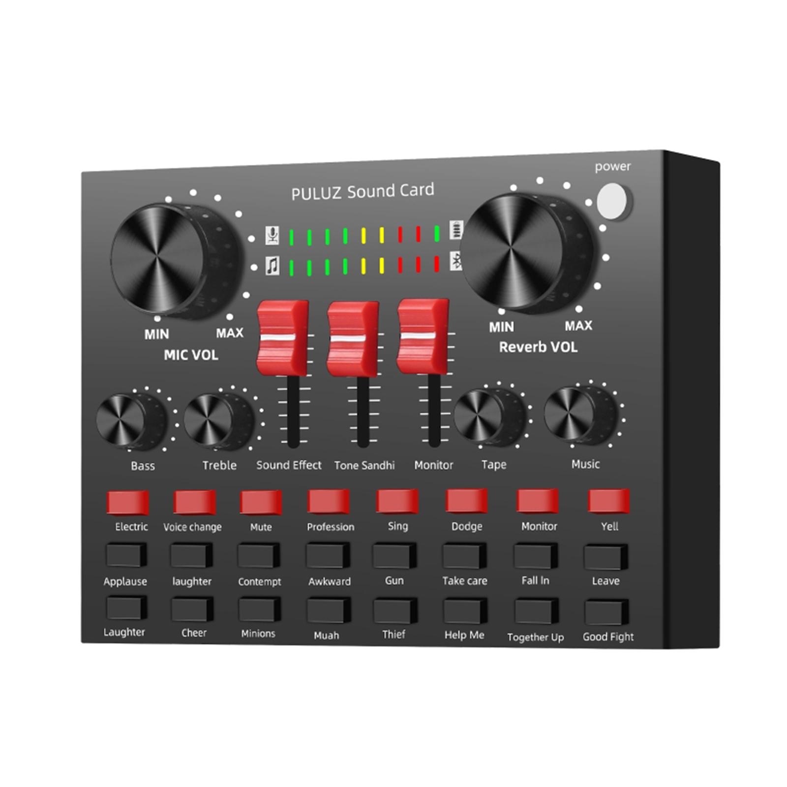 Sound Card Karaoke Singing Recording Sound Mixer for Audio /Broadcast/Live