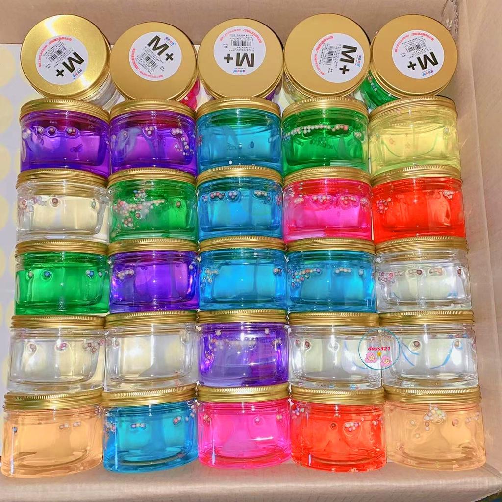 Slime thạch băng hang động cốm xốp 9 màu cực đẹp Đồ chơi hũ slam chất nhờn ma quái squishy 200ML
