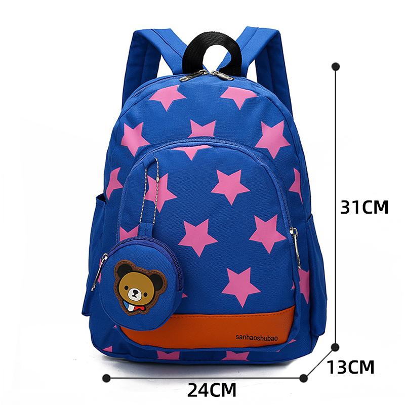 Set 3 Chống Thấm Nước Cho Bé Học Túi Cho Bé Gái In Hình Học Ba Lô Mới Túi Du Lịch Schoolbag Túi Sách Trẻ Em Mochila