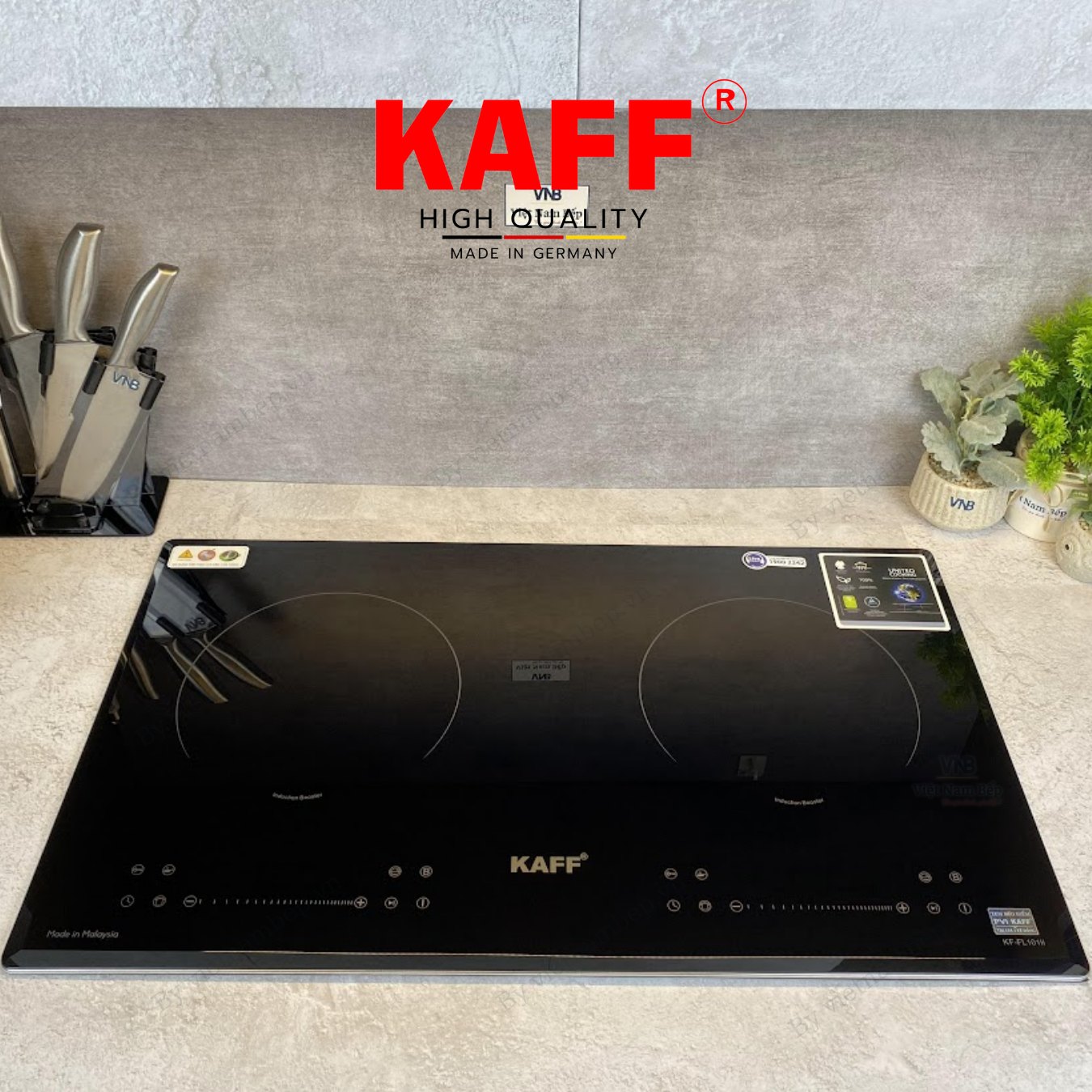 Bếp âm hồng ngoại đôi nhập khẩu Malaysia KAFF KF-FL101CC - Hàng chính hãng