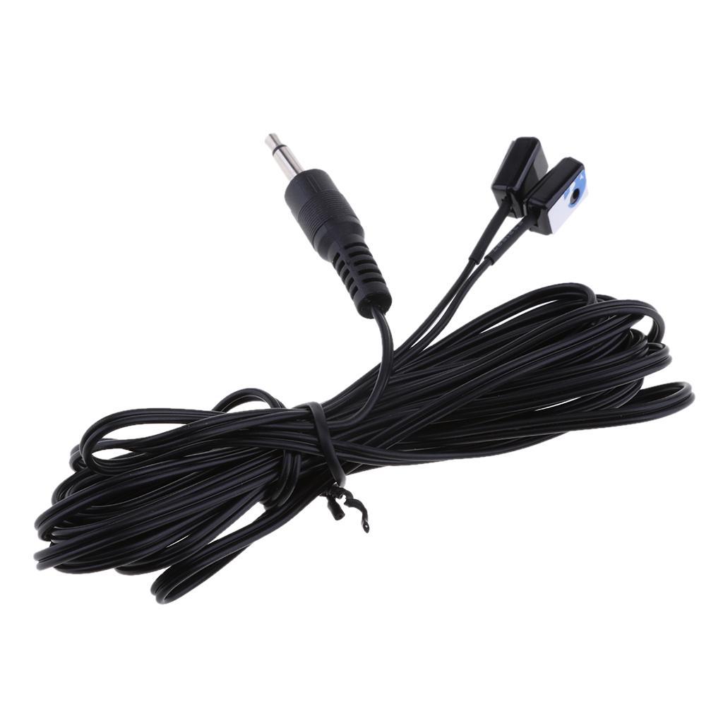 Premium 3 Meter IR Emitter Cable 3.5mm Male to 2  Cable Television