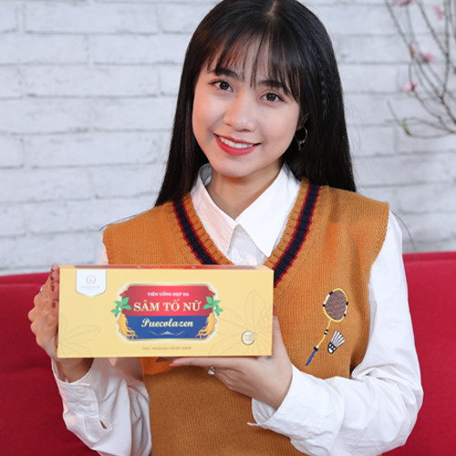 Viên uống đẹp da Sâm tố nữ Puecolazen - Có tem điện tử chống hàng giả - Trắng da - Mờ nám - Tăng cường nội tiết