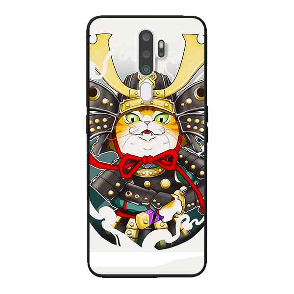 Hình ảnh Ốp Lưng in cho Oppo A9 2020 Mẫu Mèo Samurai - Hàng Chính Hãng