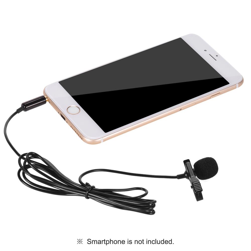 Micrô kẹp đa hướng cho iPhone X / 8P Điện thoại thông minh Máy tính bảng Máy tính xách tay Máy ảnh DSLR Âm thanh 3,5 mm
